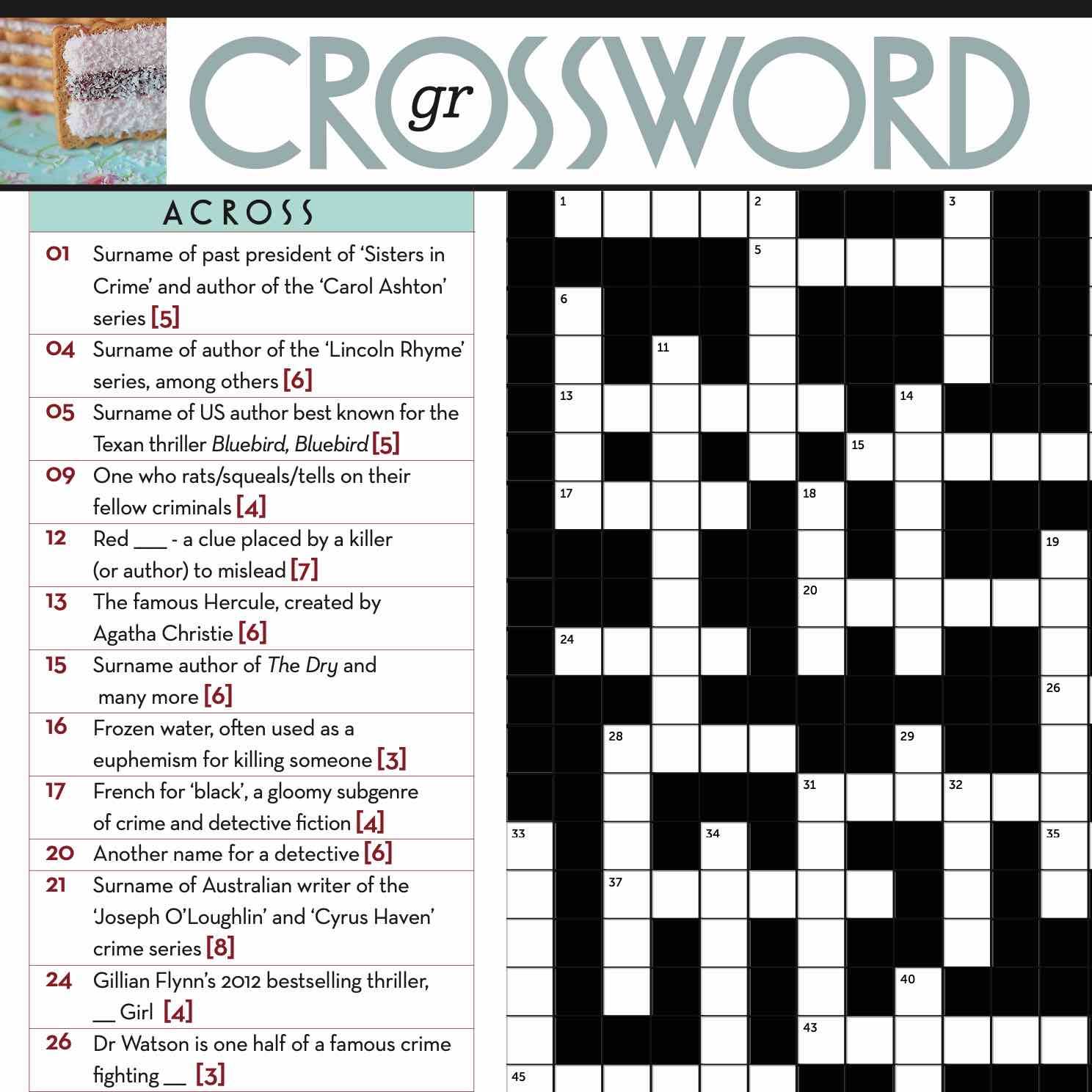Crossword Answers – no peeking!