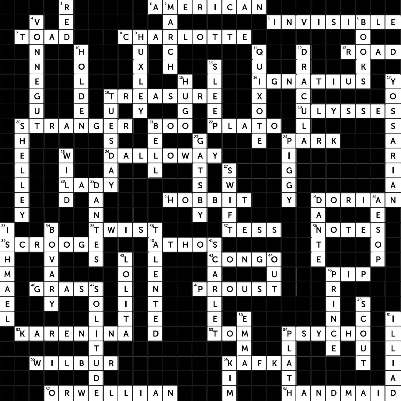 Crossword Answers September 2021