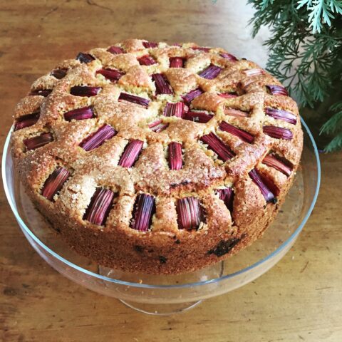 Rhubarb & Coconut Cake