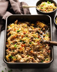 Magic baked chicken fried rice