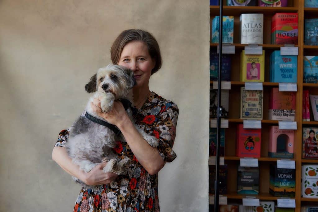 Author Ann Patchett with her dog, Sparky