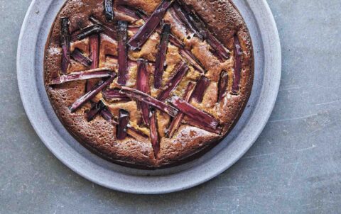 Try a rhubarb and marzipan cake from Copenhagen Cult Recipes