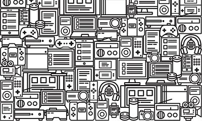 Can you spot the book among the gadgets?