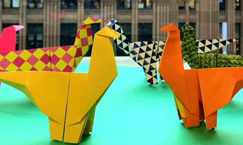 Help Books Kinokuniya craft 2000 origami dinosaurs to beat a world record!