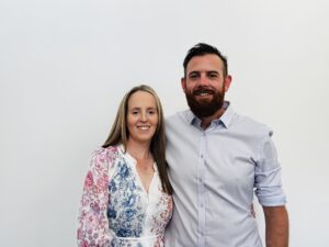 Taylor Hampton and Jacinta Daniher